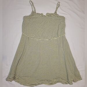 American Eagle Outfitters Yellow and Gray Striped Summer Dress